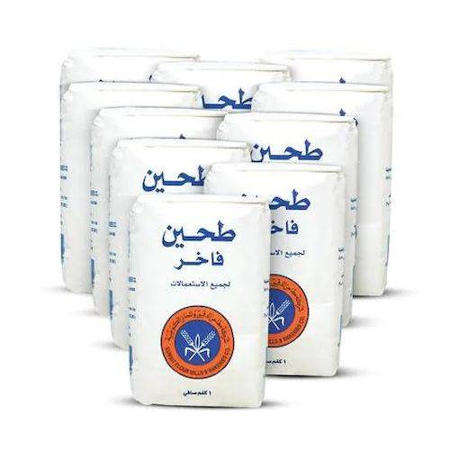 المطاحن طحين ابيض فاخر لجميع الاستخدامات 1كجم 10حبة