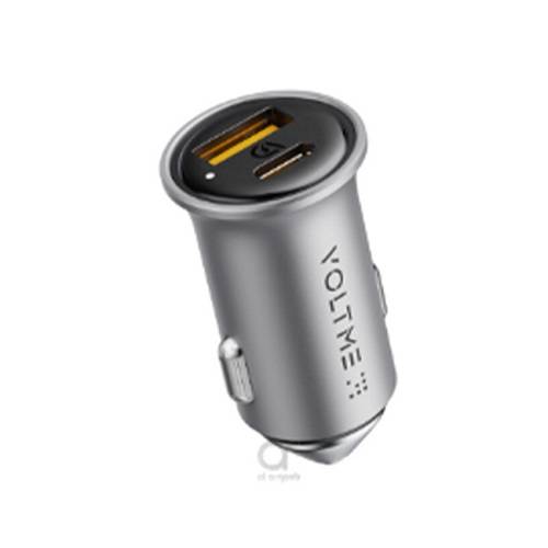 فولتمي كازو CA20 شاحن سيارة USB وType C فضي 20واط رقم.15673