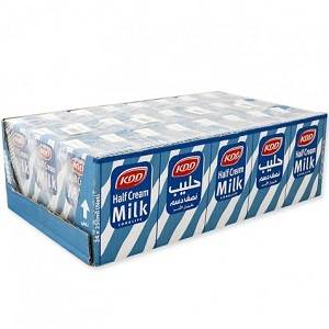 كي دي دي حليب نصف الدسم طويل الامد 250مل 24حبة 1كرتون