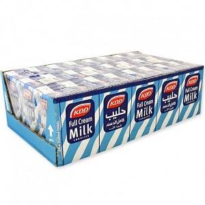 كي دي دي حليب كامل الدسم طويل الامد 250مل 24حبة 1كرتون