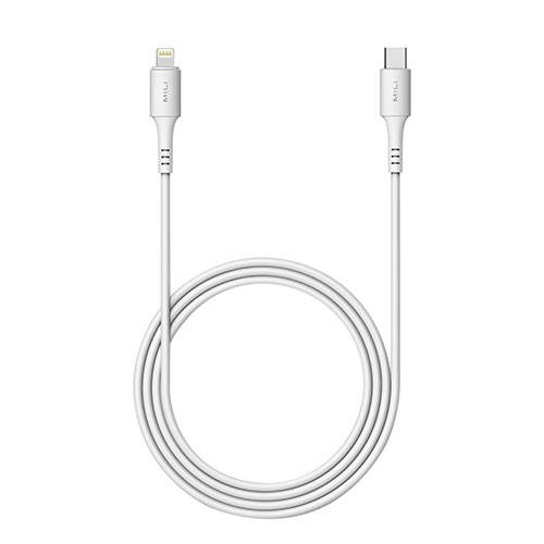 ميلي ام اف اي كابل PD Type C الى لايتنينج 1م ابيض موديل رقم.HI-L70-W