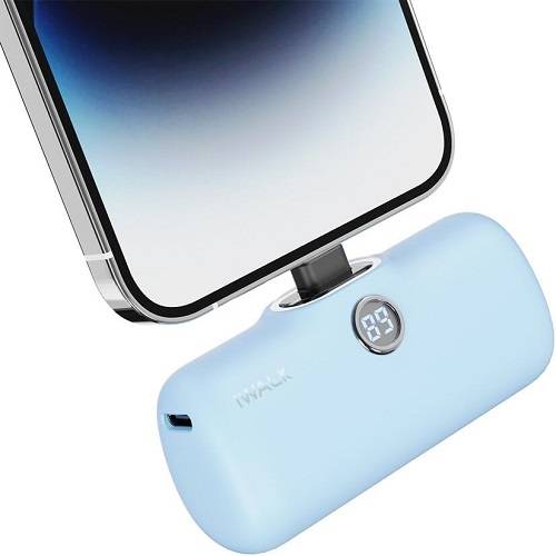 اي ووك لينك مي بلس باور بانك جيب شحن سريع Type C ازرق 4800مللي امبير موديل رقم.DBL5000PC-007A