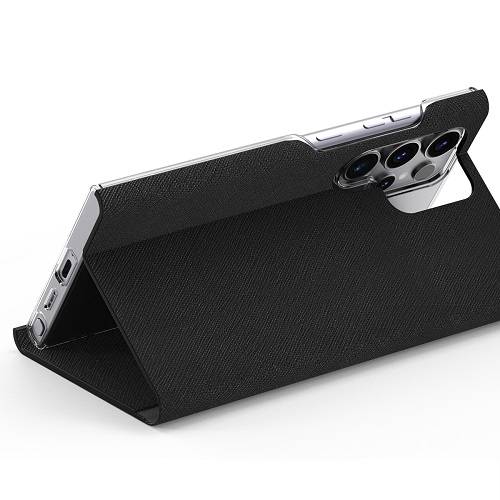 اراري بونيه ديري واليت غطاء حماية لهاتف جالاكسي S24 Ultra بمسند اسود موديل رقم.S24U-BNT-BK