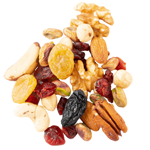 مكسرات مشكلة نيئة بالزبيب