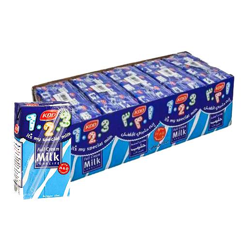 كي دي دي حليب كامل الدسم طويل الامد 125مل 30حبة