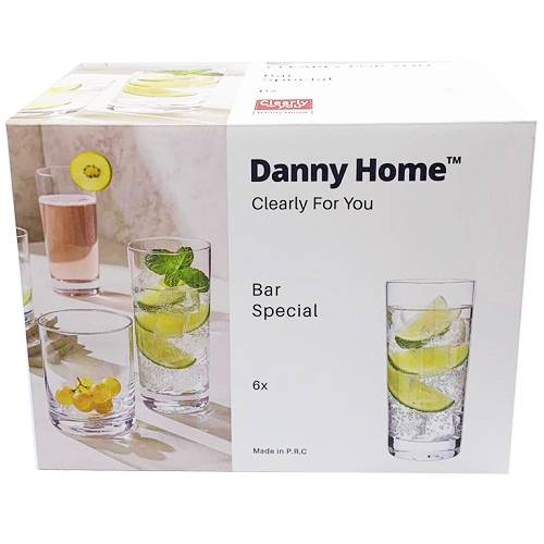 داني هوم طقم اكواب زجاج 6حبة موديل رقم.CB0-02