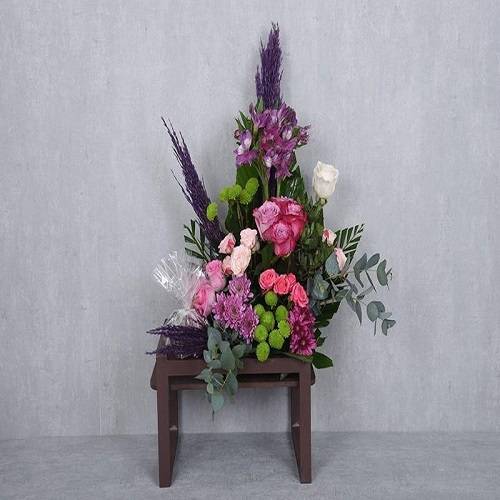 ديكور خشب مربع ورد مع كاكاو وطباعه كارت موديل رقم.RS51