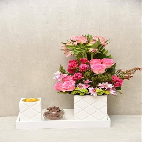 ديكور خشب ورد مع مبخر مع كاكاو مع طباعه كارت موديل رقم.RS61