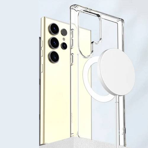 اراري غطاء حماية لهاتف سامسونج جالاكسي S24 Ultra دوبل ماج سيف شفاف موديل رقم.S24U-MDPL-CL