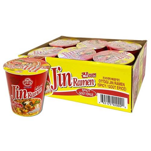 اوتوجي نودلز كوري جين رامين حار كوب صغير 65جم 6حبة