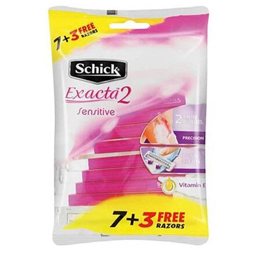 شيك اكزاكتا2 شفرات حلاقة للسيدات بينك 7قطعة 3مجانا