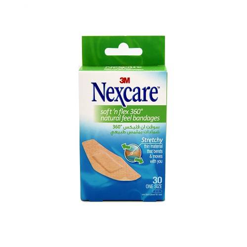 نكسكير سوفت ان فليكس 360 ضمادات بملمس طبيعي 30لاصقة