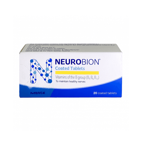 نيوروبيون لعلاج نقص فيتامين ب وصحة الاعصاب 20قرص مغلف