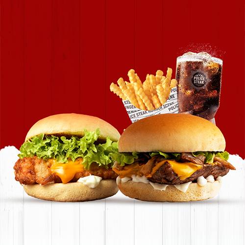 وجبة بوليس ميكس ستيك لحم وفيليه