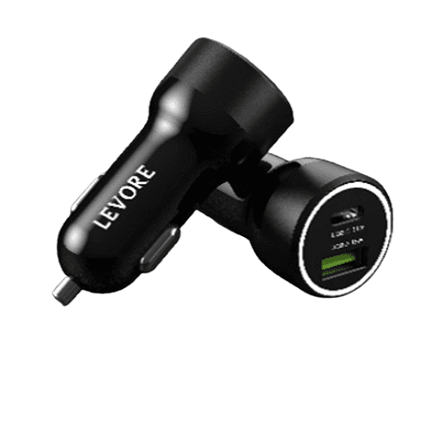 ليفوري شاحن سيارة PD بمنفذ Type C و USB A بقوة 51واط اسود رقم.15466