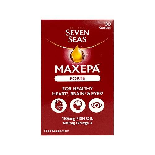 سفن سيز ماكسيبا فورتي 1106مجم زيت السمك 640مجم اوميجا 3 مكمل غذائي 30كبسولة