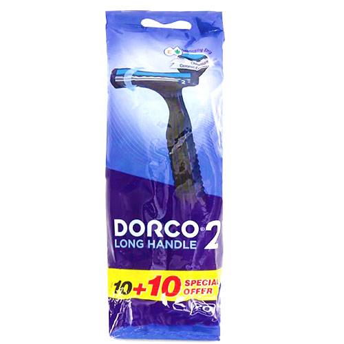 دوركو2 شفرات حلاقة طويلة اليد للرجال10+10 مجانا