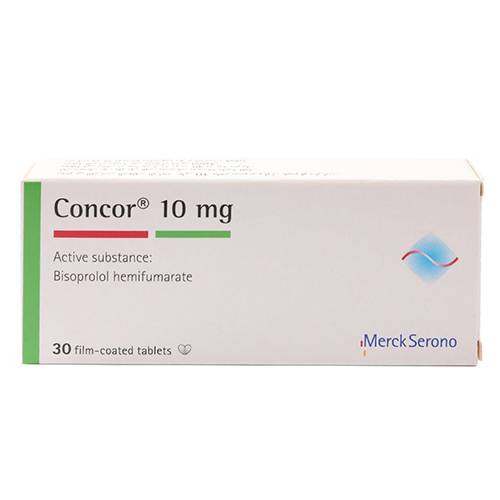 كونكور 10مجم لعلاج ارتفاع ضغط الدم 30قرص مغلف
