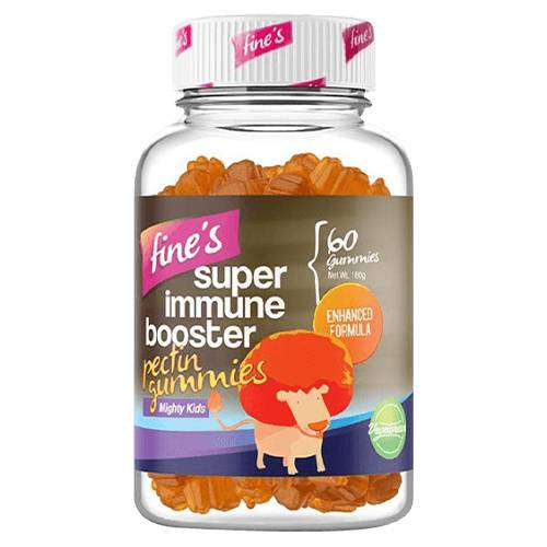 فاينز المعزز للمناعة الفائقة بتركيبه محسنه مكمل غذائي لاطفال اقوياء 60حلاو 180جم