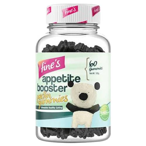 فاينز مقوي الشهية مكمل غذائي لتحفيز الاكل الصحي للاطفال 60حلاو 180جم