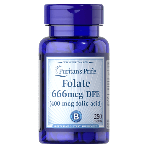 بيوريتانز برايد حمض الفوليك 666مكجم دي في اي مكمل غذائي 250قرص