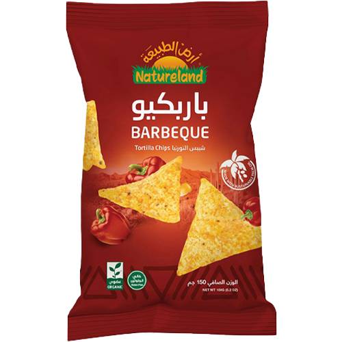 ارض الطبيعة شيبس التورتيا العضوي بالباربكيو 150جم