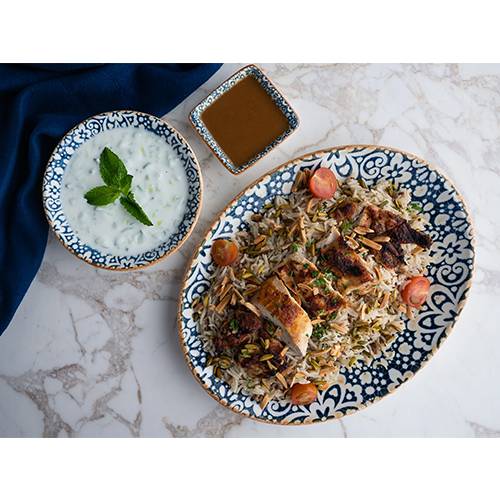 ارز شرقي بالدجاج المشوي