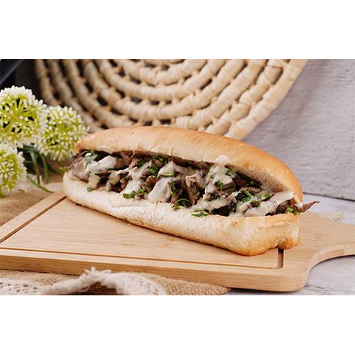 ساندويتش شاورما لحم خبز صمون