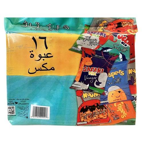 هيكترز رقائق سناك بنكهات مختلفة 16حبة
