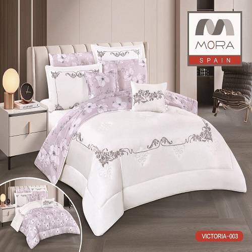 مورا فيكتوريا 003 لحاف نفرين كينج سايز 8قطع موديل رقم.J-1025