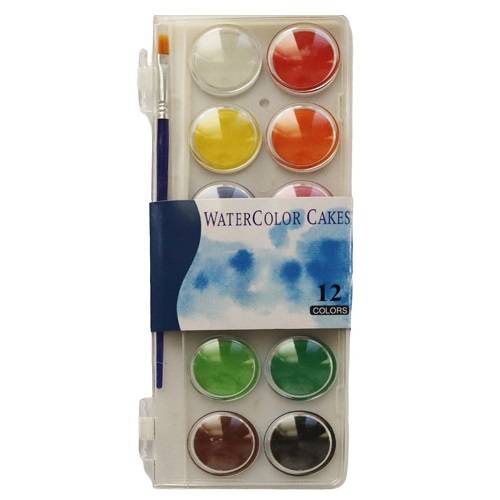 باليت الوان مياه مع فرشاة 12لون