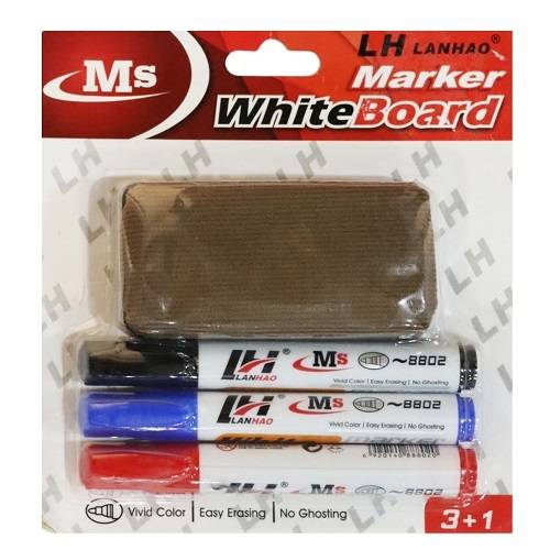 ام اس اقلام سبورة الوان مختلفة + ممحاة 3حبة