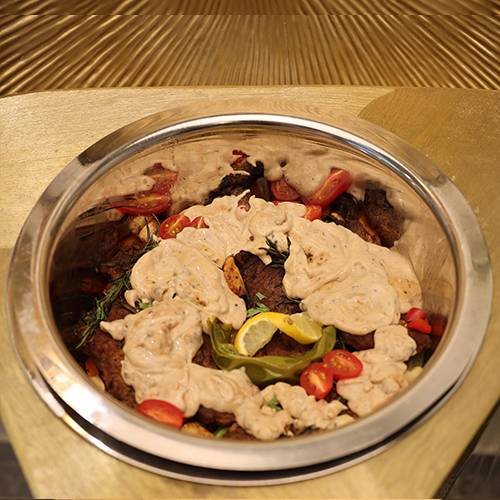 ستيك مع خضار سوتيه