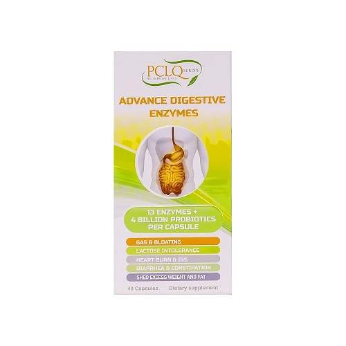 بي سي ال كيو ادفانس دايجستيف انزيمات مكمل غذائي لتحسين الهضم وتقليل الوزن ودعم المناعة 40كبسولة