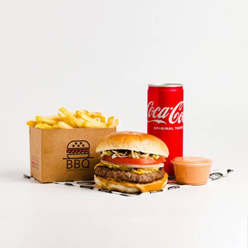وجبة بي بي كيو برجر لحم