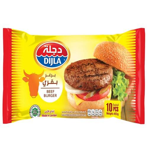 دجلة برجر بقري 10قطع 450جم