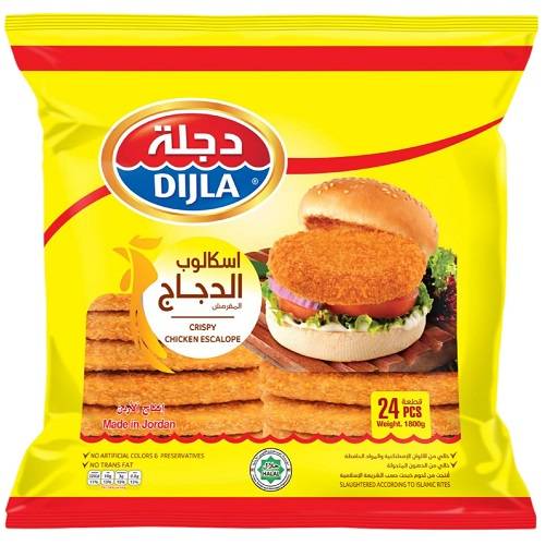 دجلة اسكالوب الدجاج المقرمش 24قطعة 1.8كجم