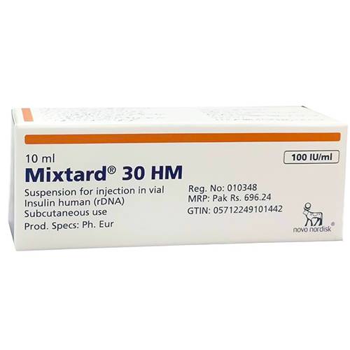 ميكستارد 30 اتش ام انسولين 100وحدة/ مل 1قارورة 10مل