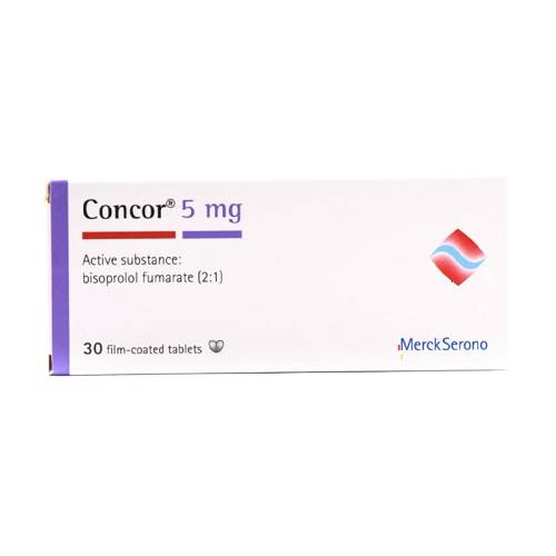 كونكور 5مجم لعلاج ارتفاع ضغط الدم 30قرص مغلف