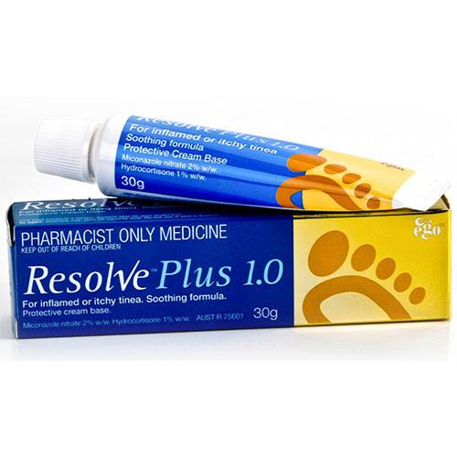 ايجو ريزولف بلس 1.0 كريم لتهدئة الحكة وعلاج الالتهابات الفطرية بالجلد او بين اصابع القدمين 30جم