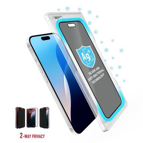 توري بودي جلاس واقي شاشة زجاجي للخصوصية لايفون 16بلس و15بلس و14برو ماكس موديل رقم.IP2467-BDG-AB03