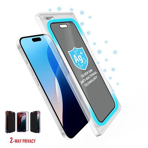 توري واقي شاشة زجاج بخصوصيية لايفون 14و15و16برو موديل رقم.IP2461-BDG-AB03