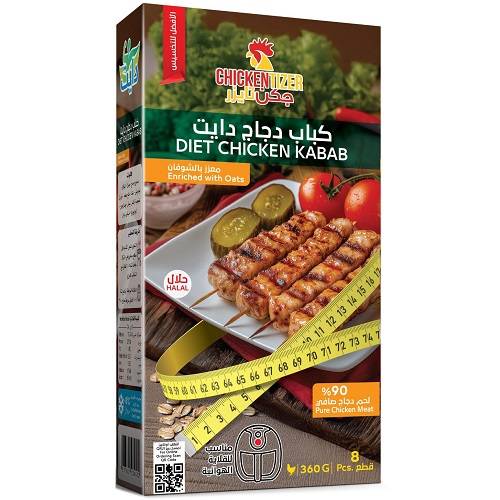 تشكن تايزر كباب دجاج دايت معزز بالشوفان 8قطع 360جم