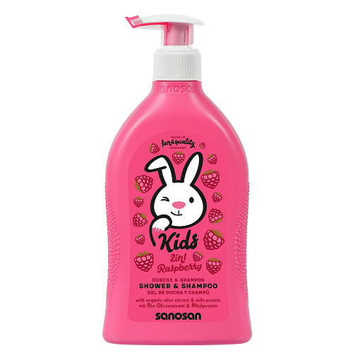 سانوسان 2في1 جل استحمام وشامبو للاطفال برائحة التوت 400مل