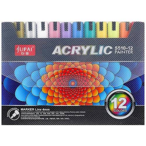 اقلام اكريلك ماركر 4مم 12 لون