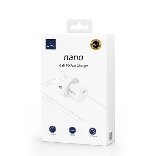 ويوو شاحن30واط بتقنية الشحن السريعPD قابس بريطاني ابيض