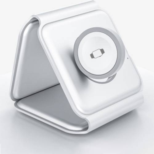 ويوو شاحن لاسلكي M6 قابل للطي 3 في1 ابيض