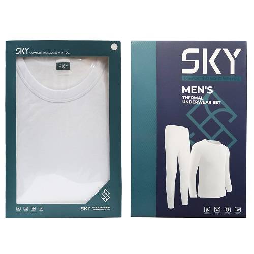 سكاي طقم رجالي داخلي شتوي ابيض