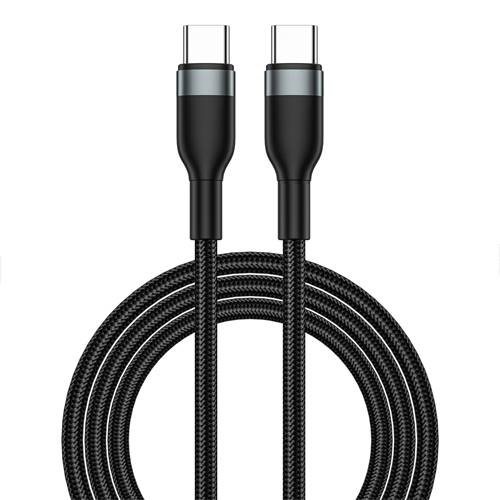 ويوو كابل USB C الي USB C للشحن السريع 100واط 2م اسود