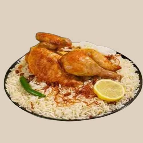 نصف دجاجة شواية مع الارز